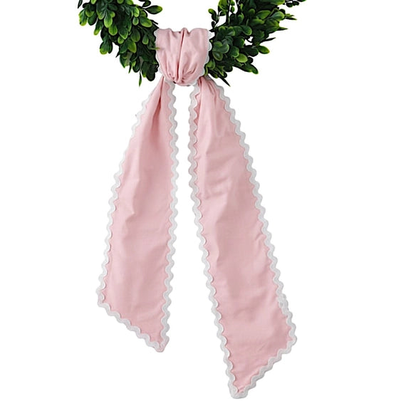 Custom Monogram Wreath Sash: Pink