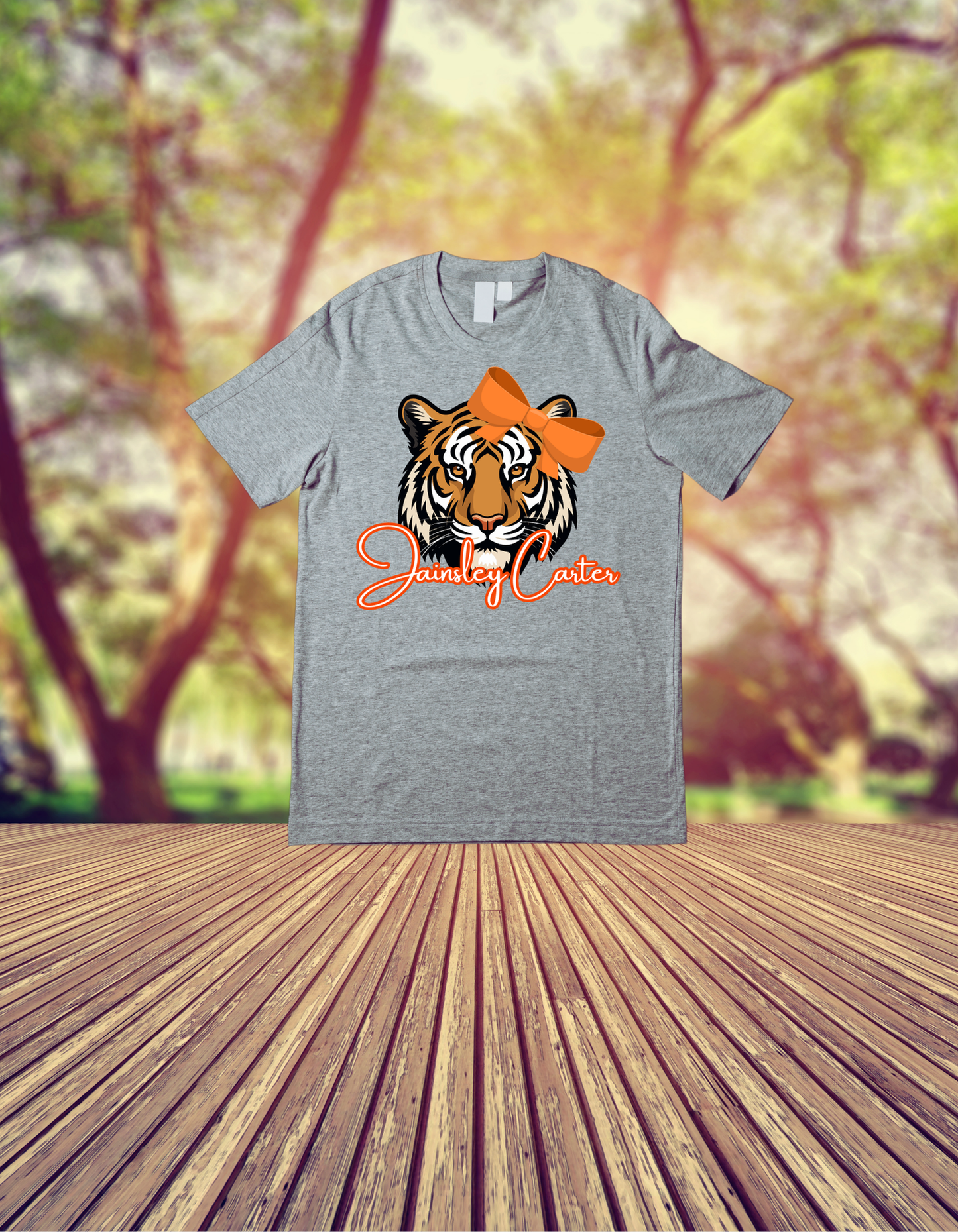 Custom Name Girl Tiger Tee