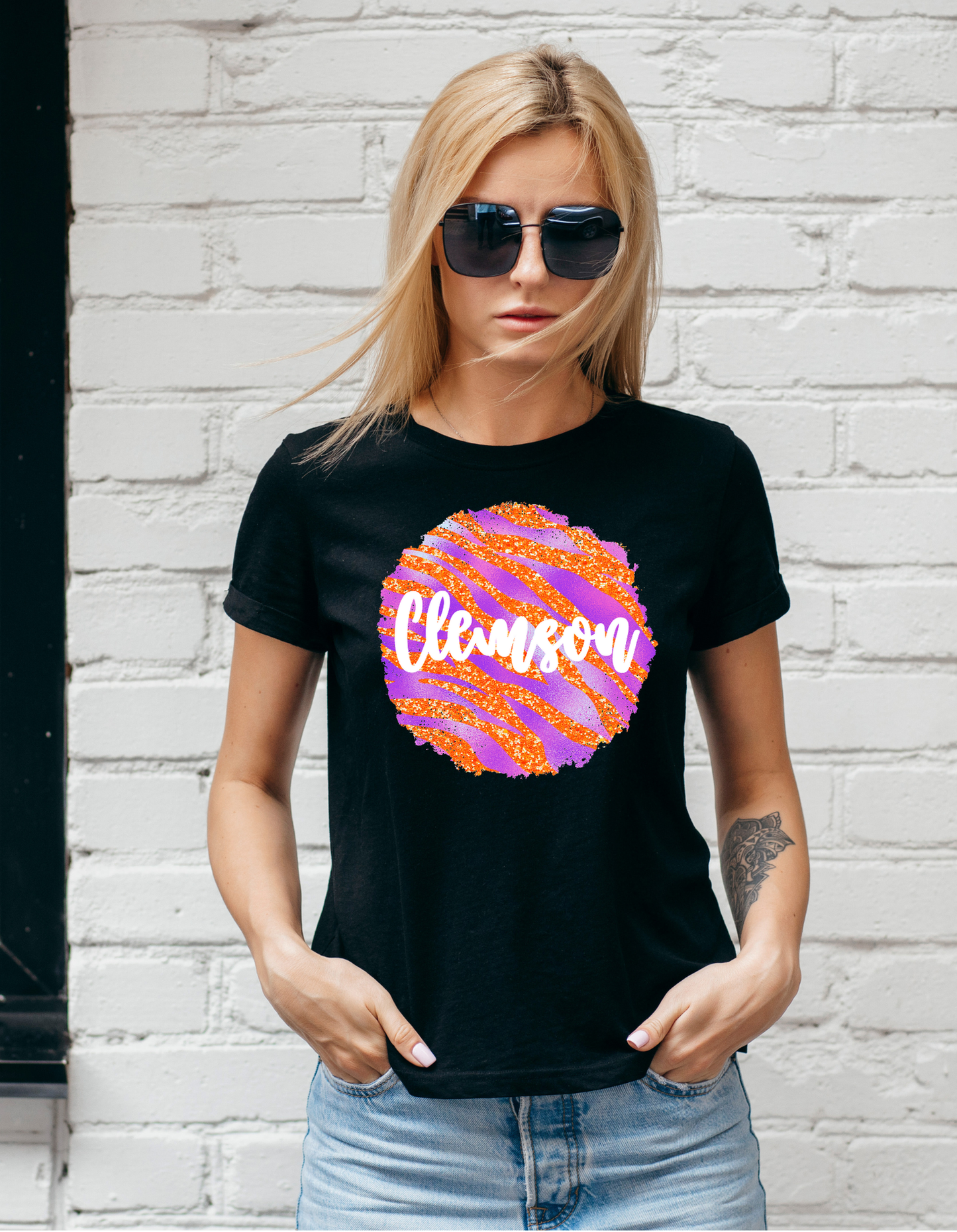 Glitter Clemson Tee