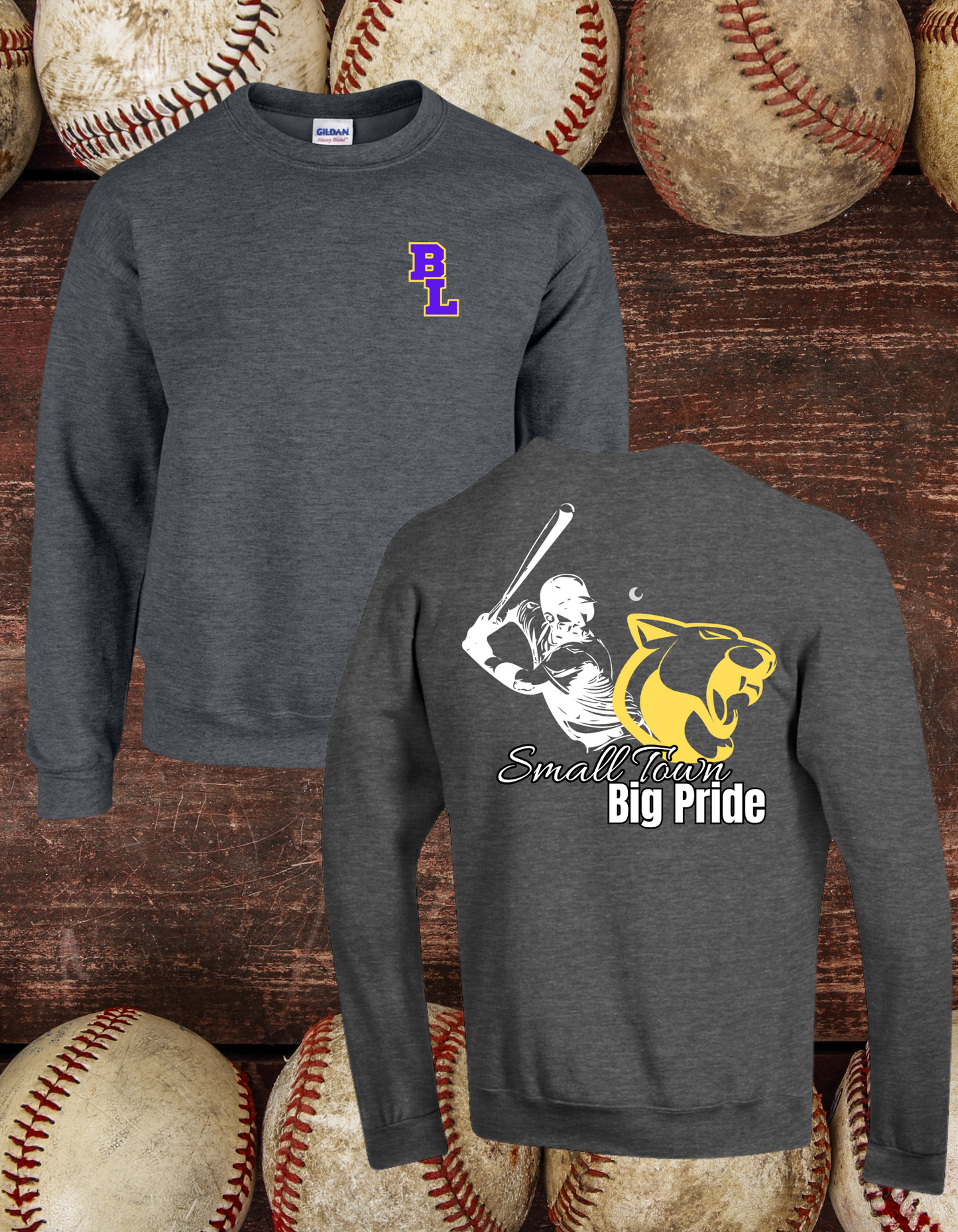 Batesburg Baseball Full Back Crew Neck*