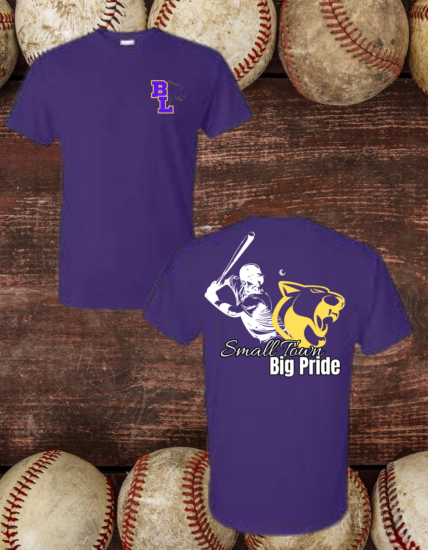 Panthers Small Town Baseball- Full Back Short Sleeve*