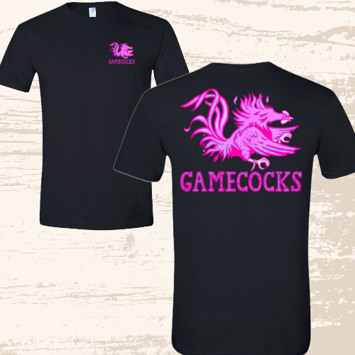 Pink Neon Gamecock Tee