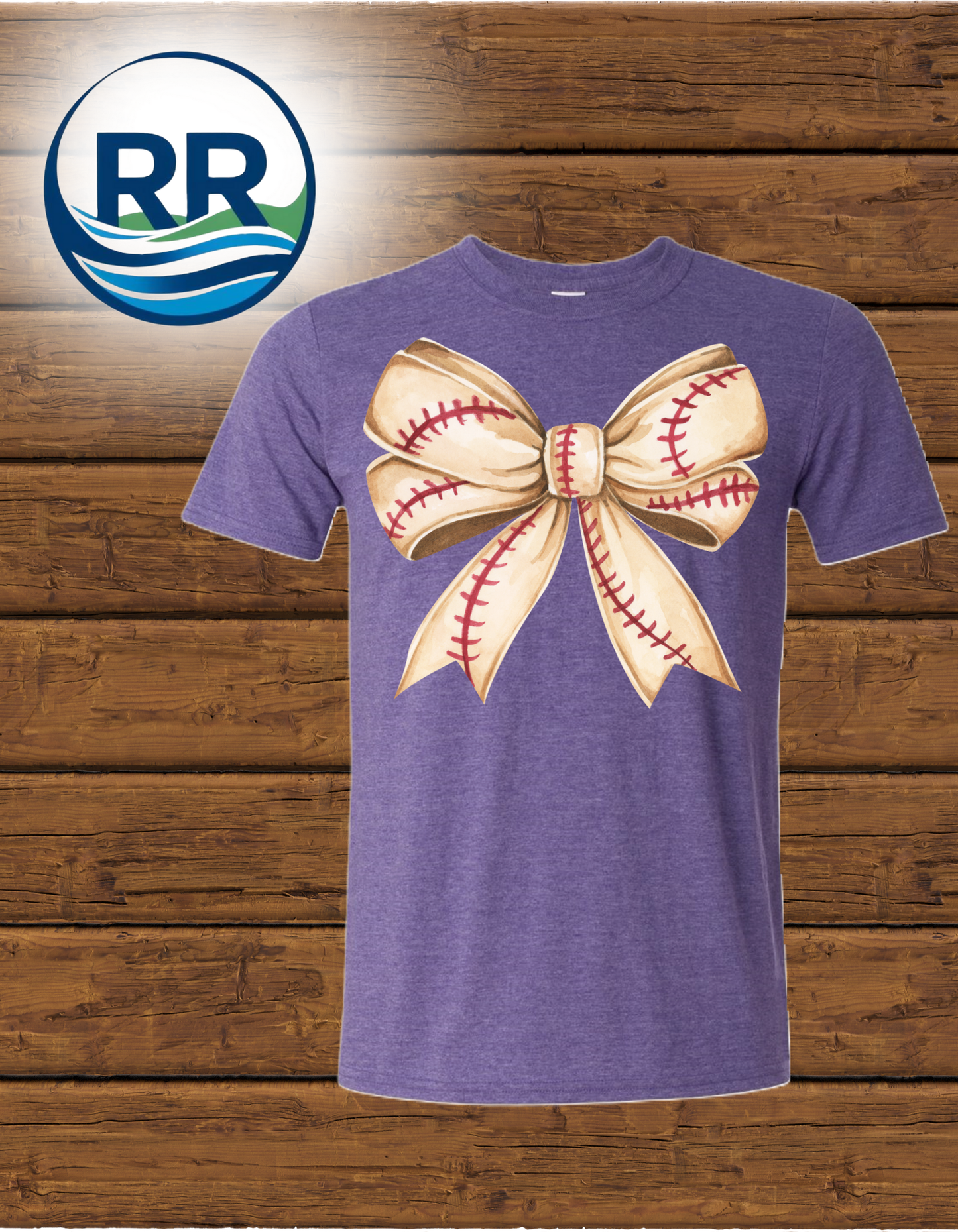 Baseball Bow-Heathered Purple