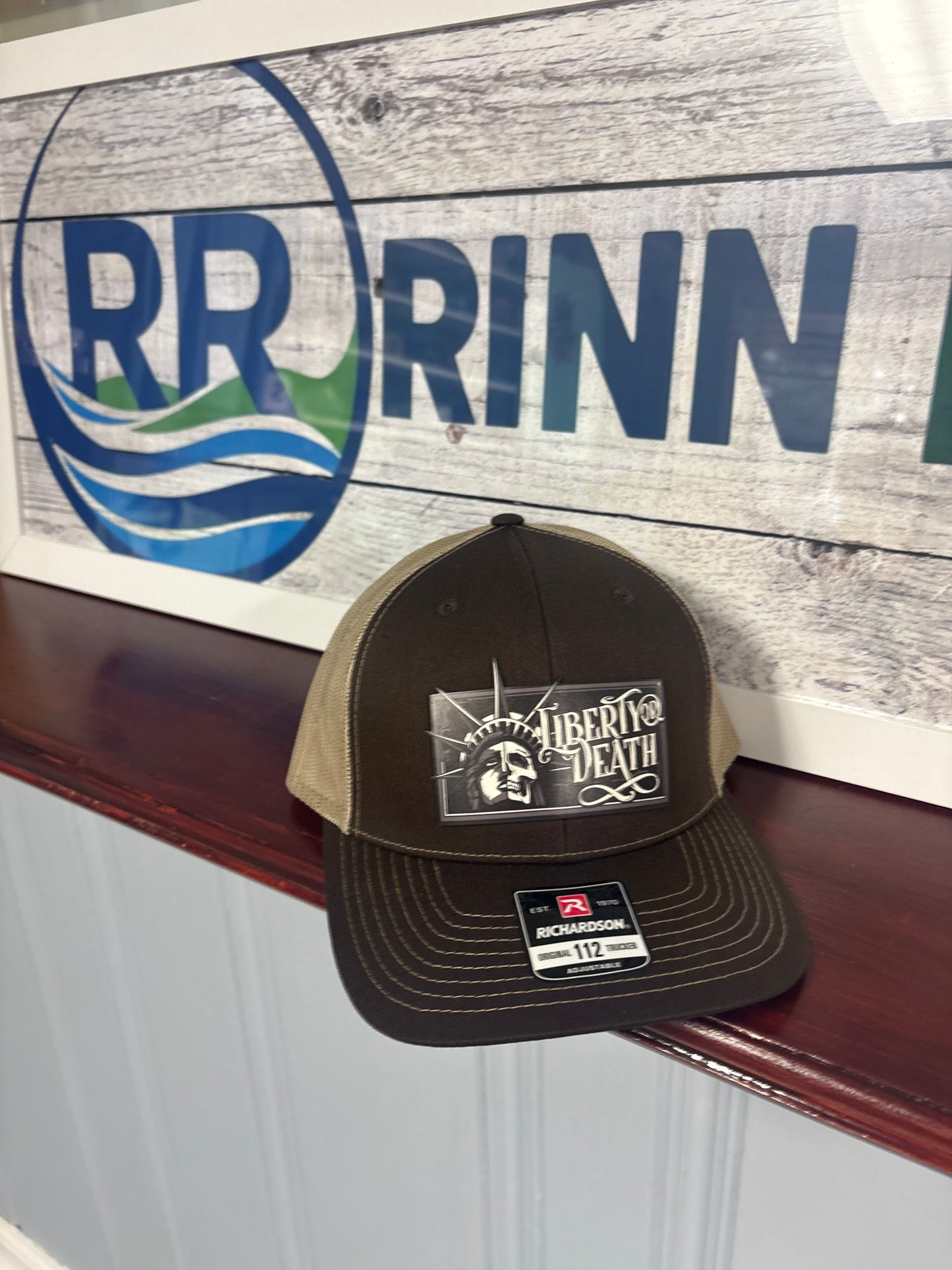 UV Patch Richardson 112 Trucker Cap: Lady Liberty Die Cut