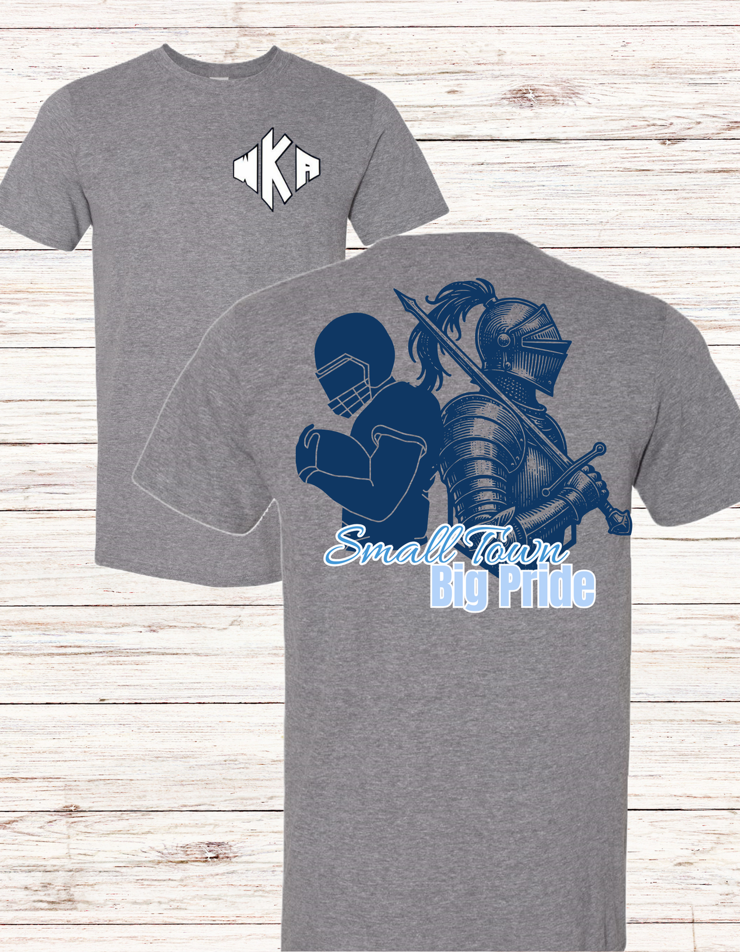 WKA Small Town Big Pride Knight Football Tee