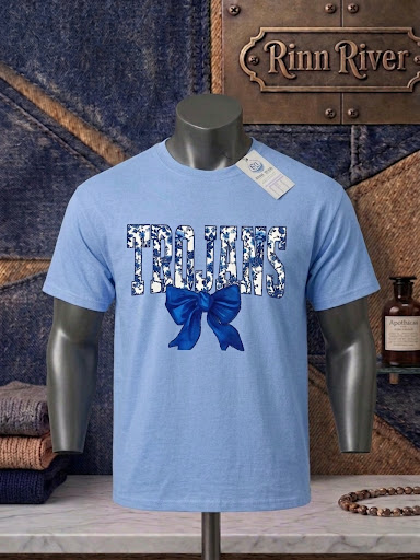 Trojans Floral T-Shirt: Carolina Blue