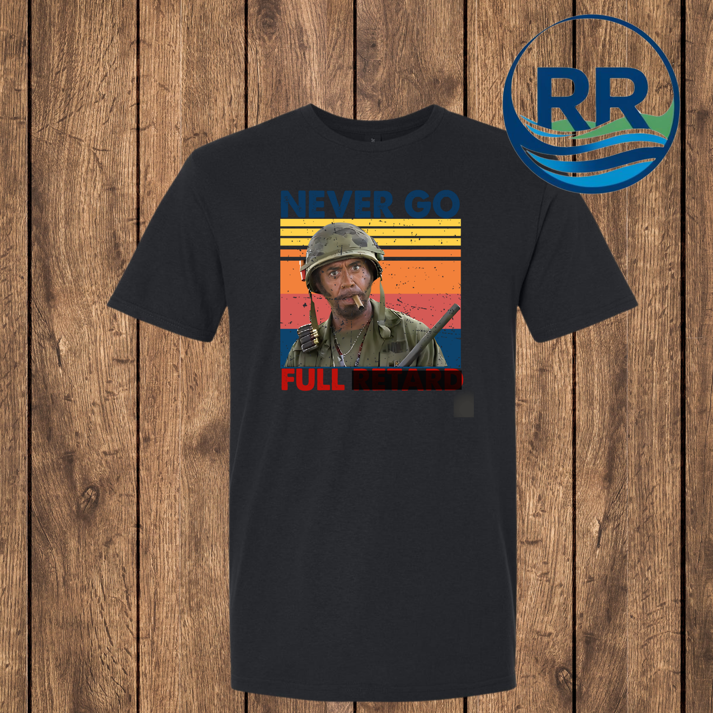 Tropical Thunder Never Go Full.. Short Sleeve SoftStyle, Black