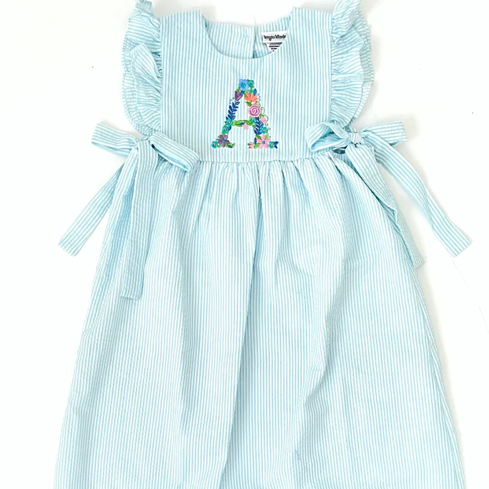 Seersucker Side Tie Dress*