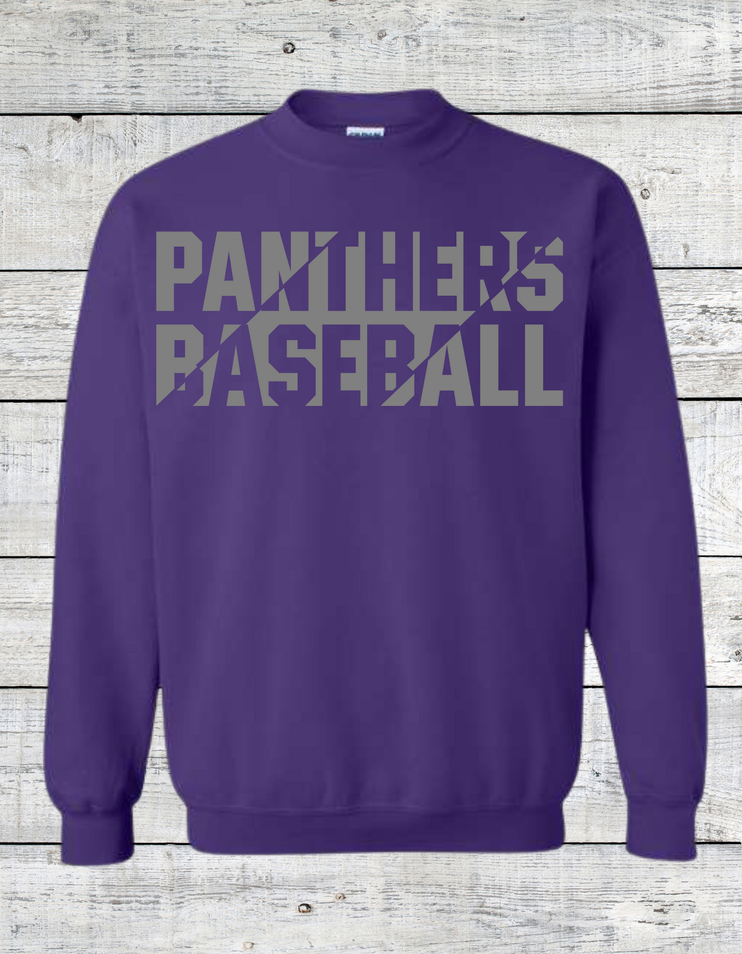 Gray Geometric Panther Baseball