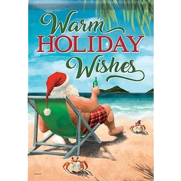 Beach Santa Garden Flag*