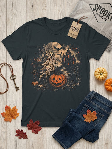 Retro Halloween , Black Tee