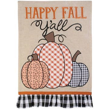 Fall Y'all Double Applique Garden Flag*