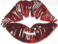 Sequin Lips Crewneck