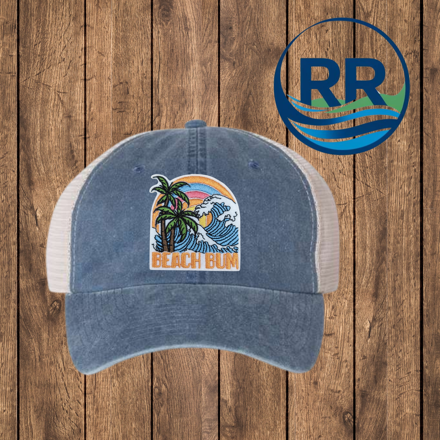 Beach Bum Patch Cap, Navy/ Stone