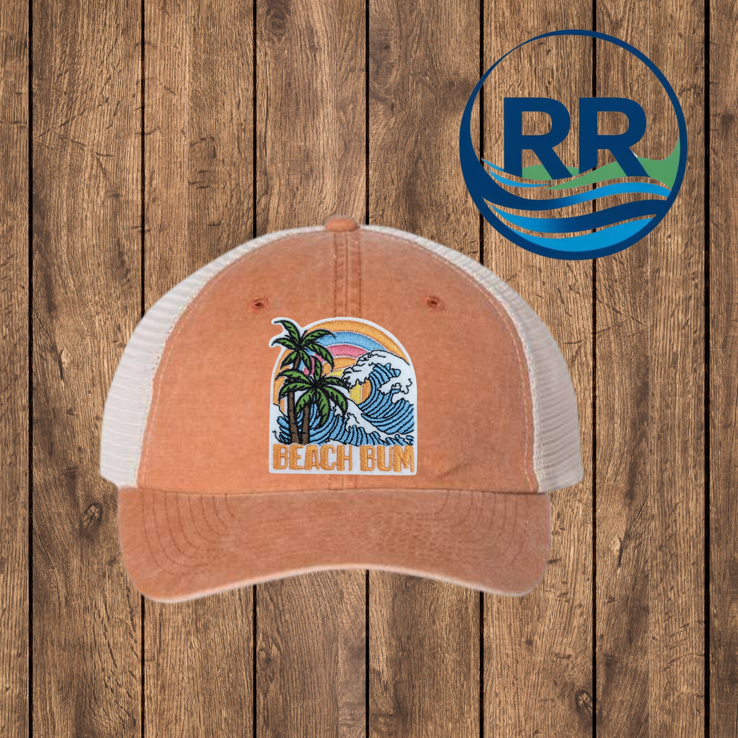 Beach Bum Patch Cap, Orange/ Stone