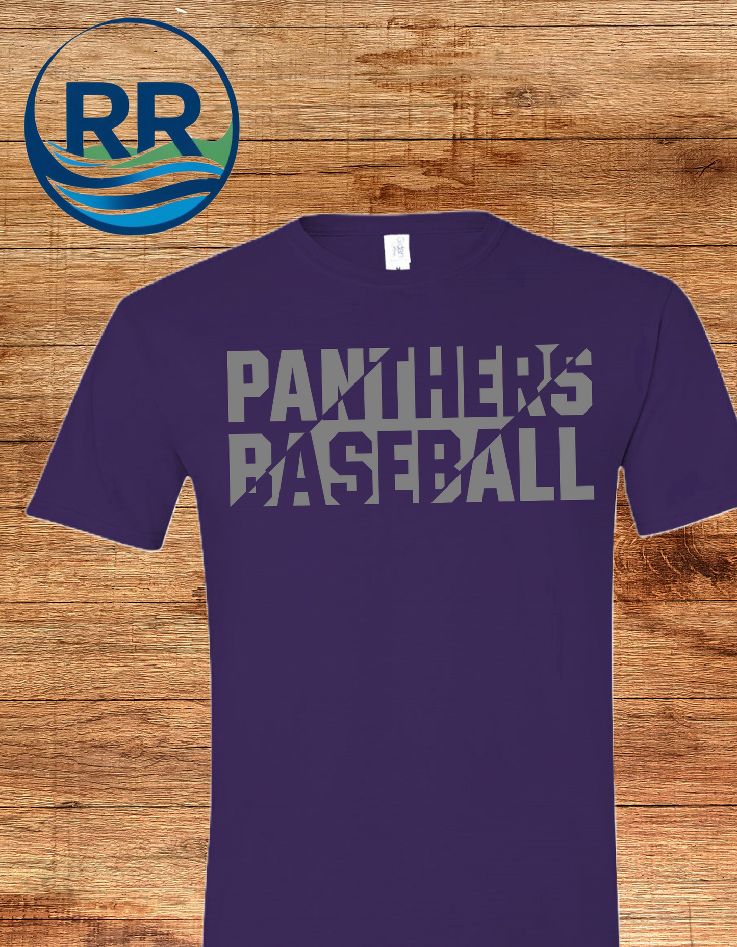 Gray Geometric Panther Baseball Performance T