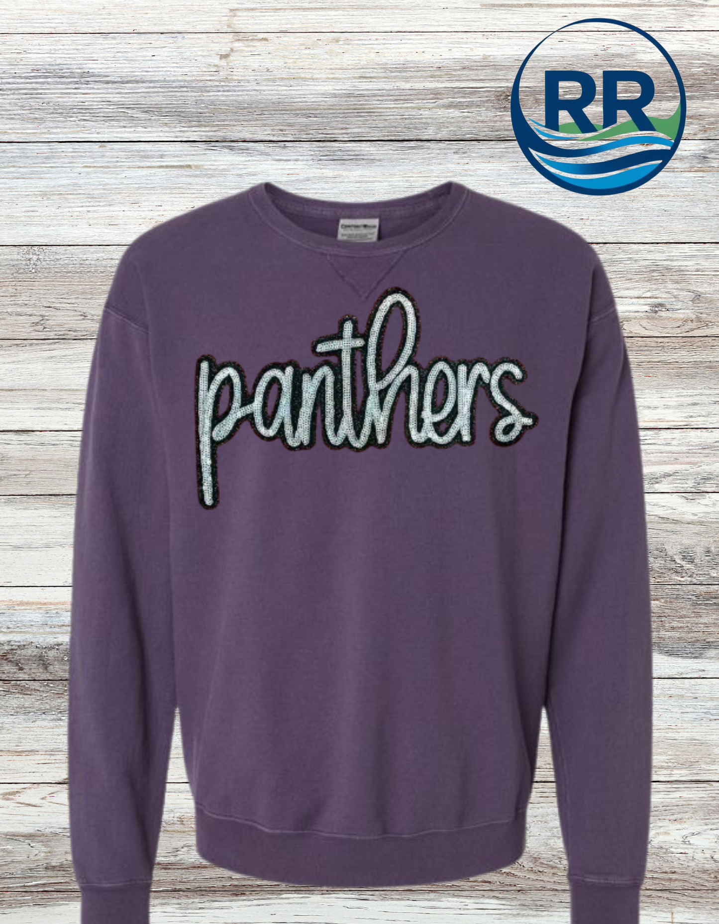 Sequin Panthers ComfortWash Crewneck Purple