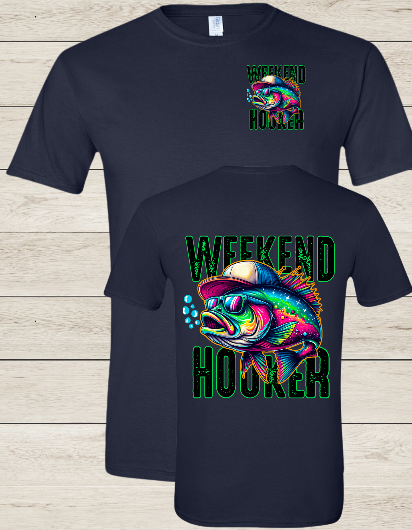 Weekend Hooker...Short Sleeve Tee/Navy*