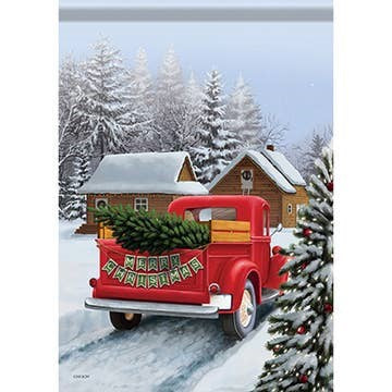 Christmas At Home Garden Flag*