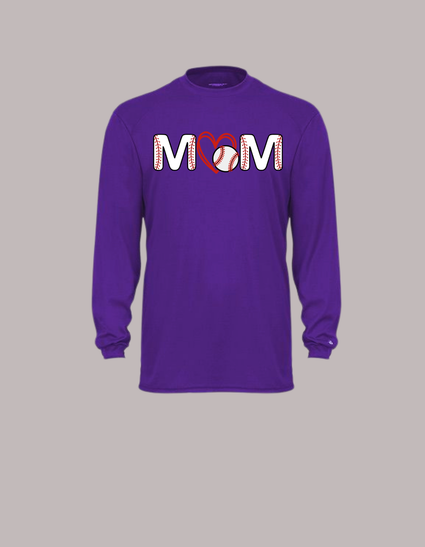 Baseball Mom Long Sleeve T Shirt*