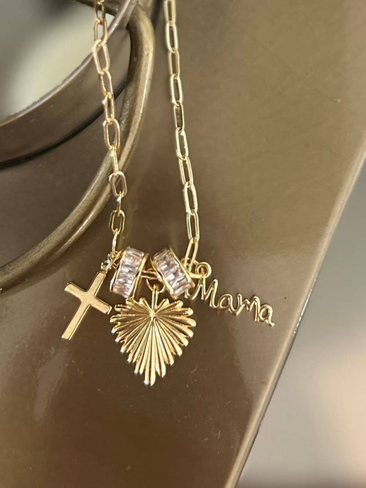 Mama Charm Necklace - Gold Filled