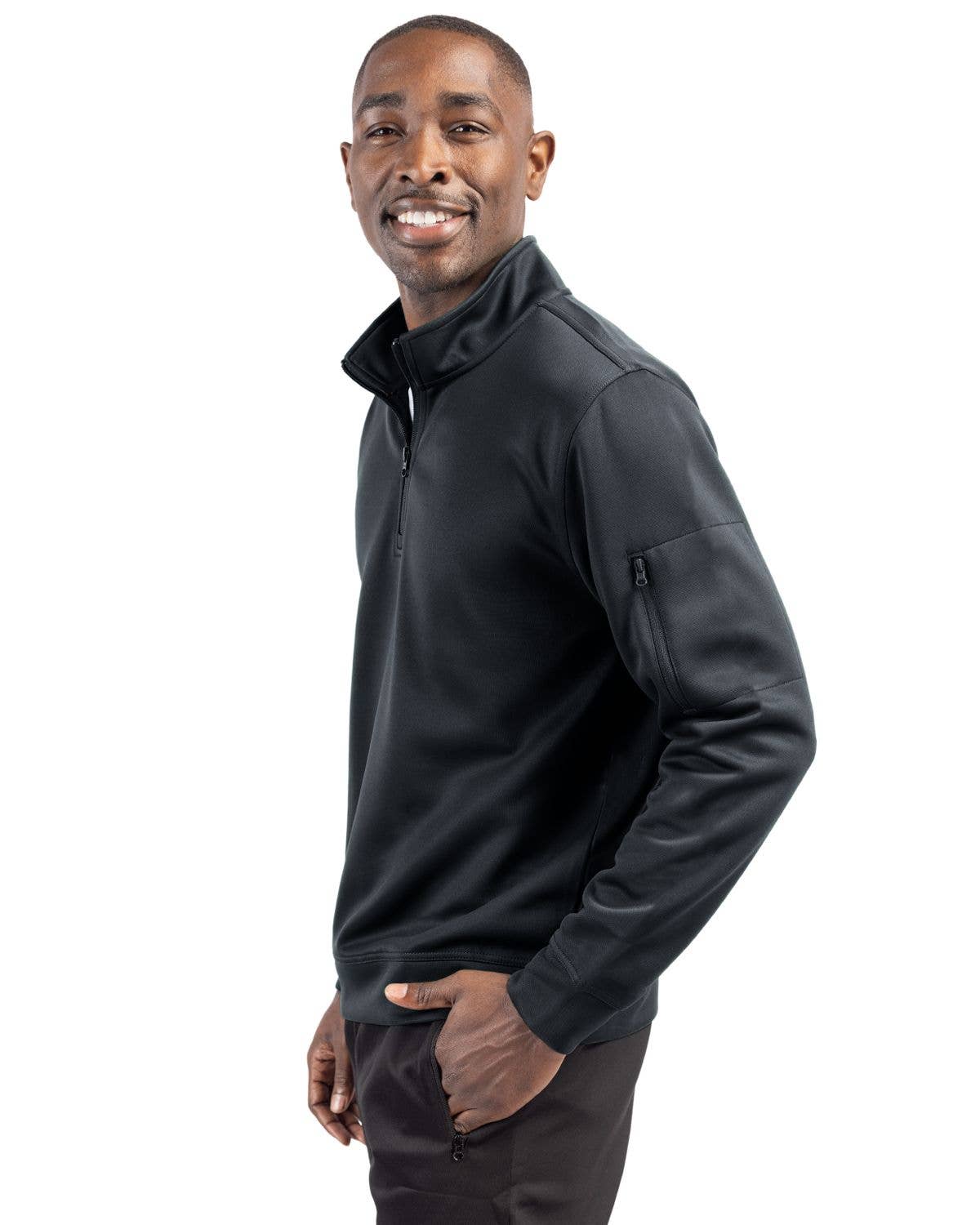 Clique Men's Lift Performance Quarter Zip: Black