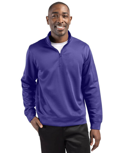 Clique Men's Lift Performance Quarter Zip: Purple