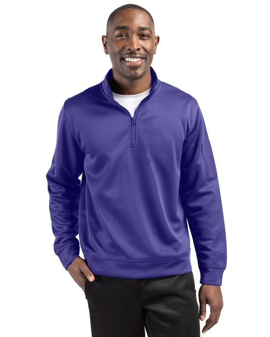 Clique Men's Lift Performance Quarter Zip: Purple