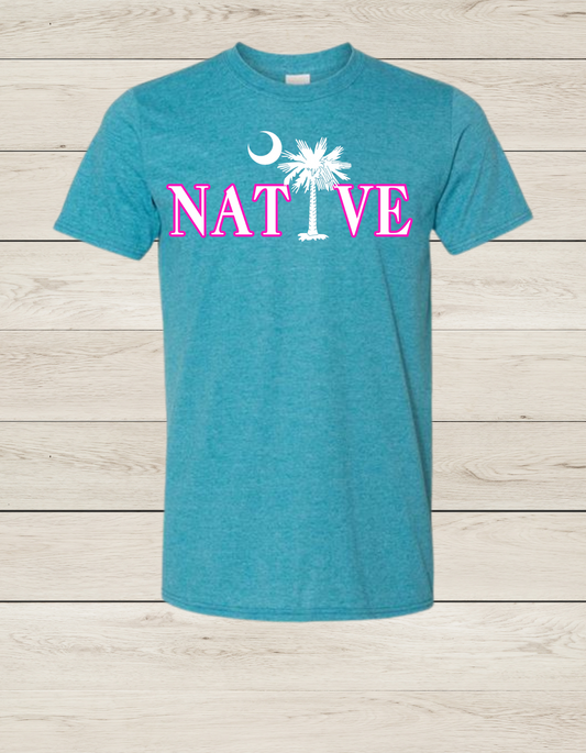 Native, Heather Galapagos Blue T Shirt*