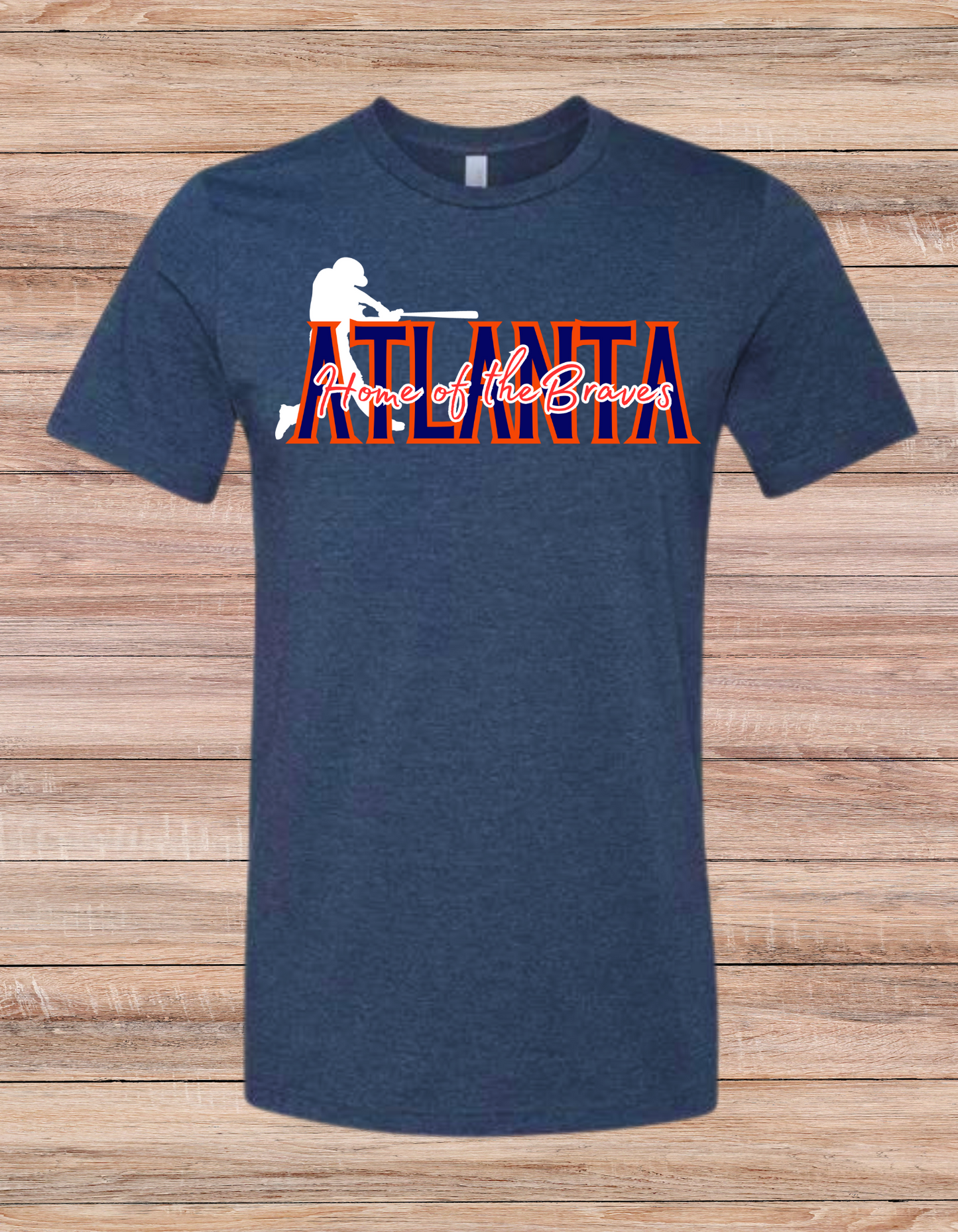 Braves T Shirt Heather Navy*