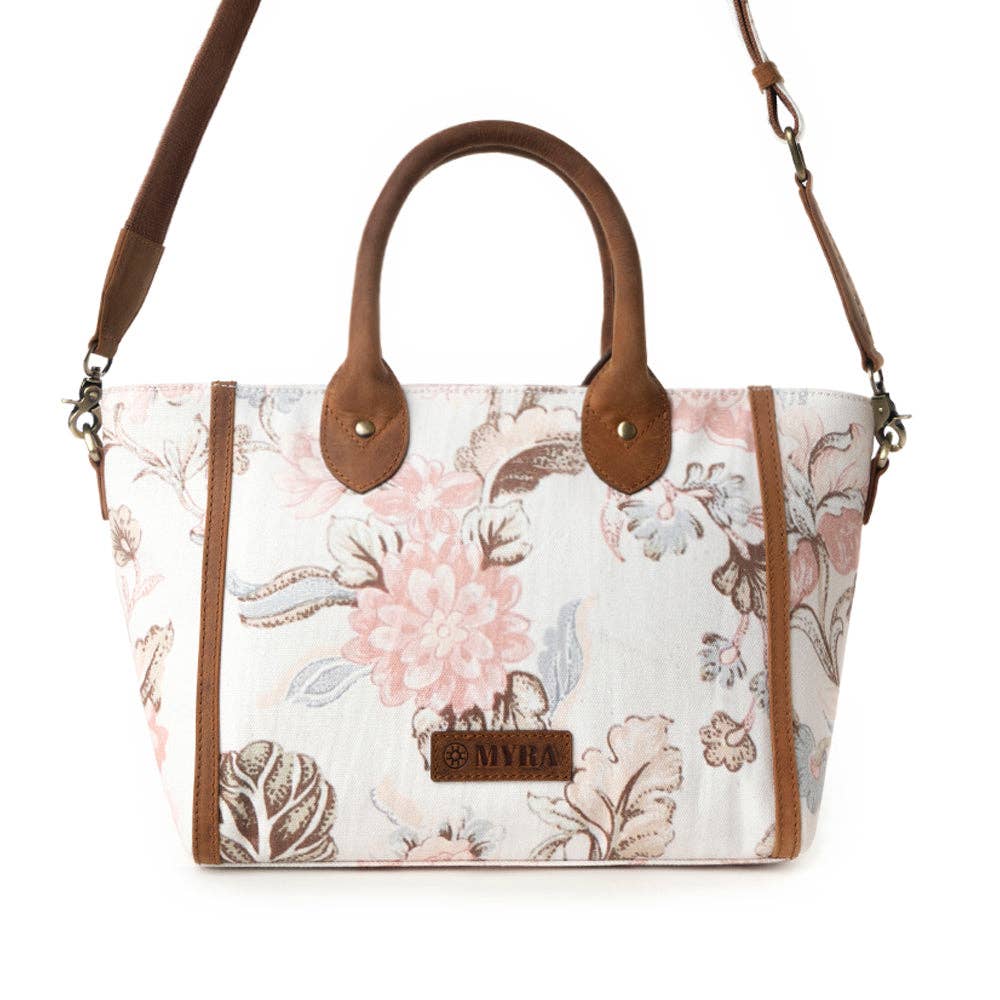 Myra Rosy Trails Crossbody Bag in Faded Plum: Faded Plum
