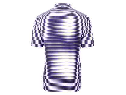 Cutter & Buck Stripe Men's Polo: College Purple