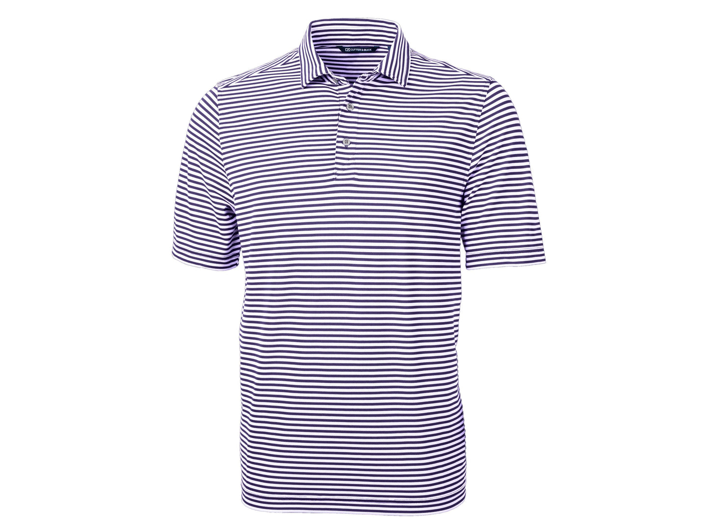Cutter & Buck Stripe Men's Polo: College Purple