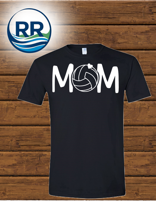 Volleyball Mom on Black