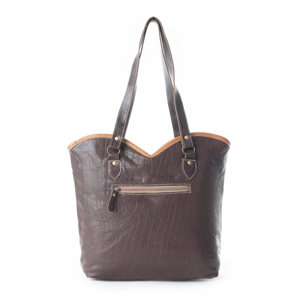 Astral Blue Leather & Hairon Bag