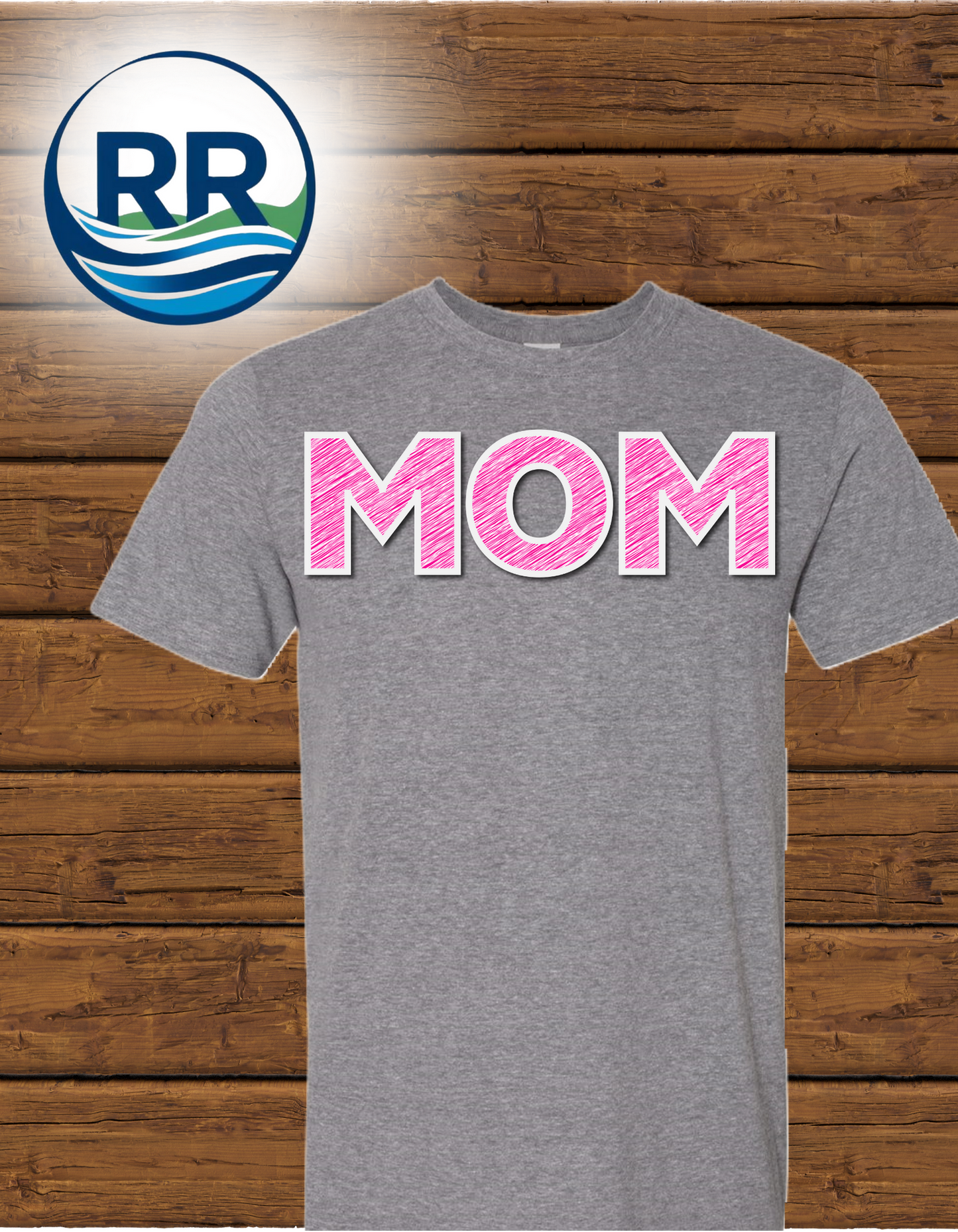 Pink Stencil Mom