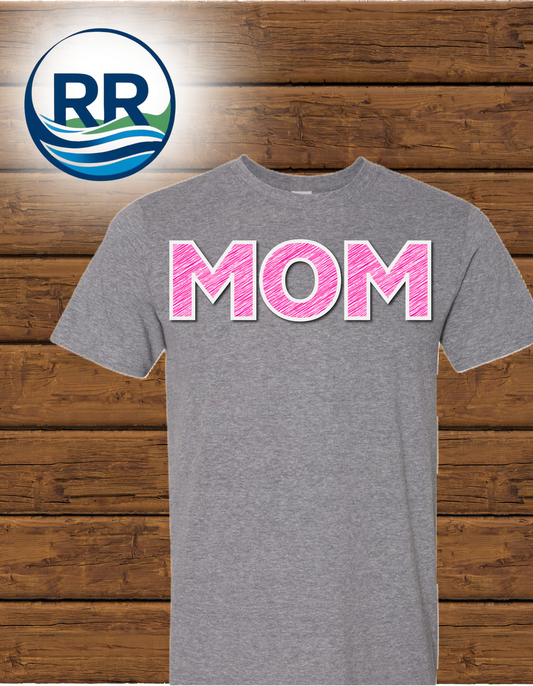 Pink Stencil Mom