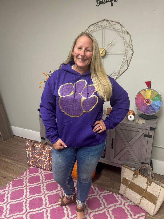 Purple Paw Game Day Patch Hoodie*