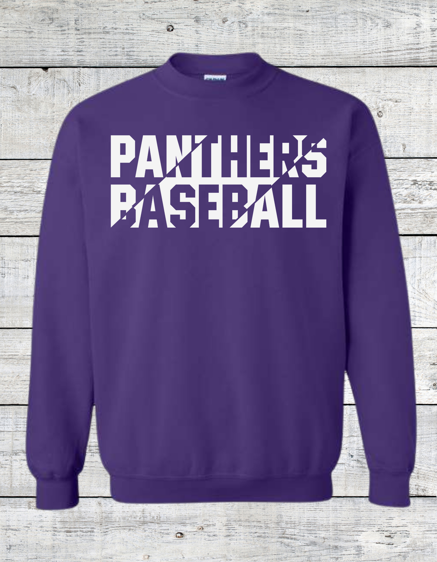 White Geometric Panther Baseball