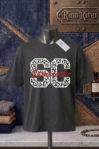 SC Leopard Gamecocks ComfortWash T-Shirt:  New Railroad Grey