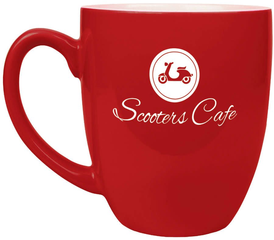 16 oz. Ceramic Bistro Mug, Red