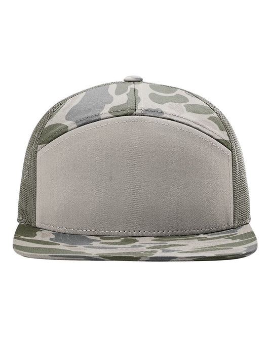Embroidery: Richardson 168P -Printed 7 Panel Trucker Hat