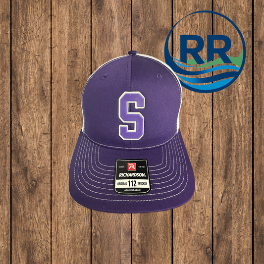 Saluda Block S 3D Patch Cap: Purple/White