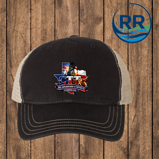 CTT Oil Exploration and Cattle LLC, Hat: Black/ Khaki