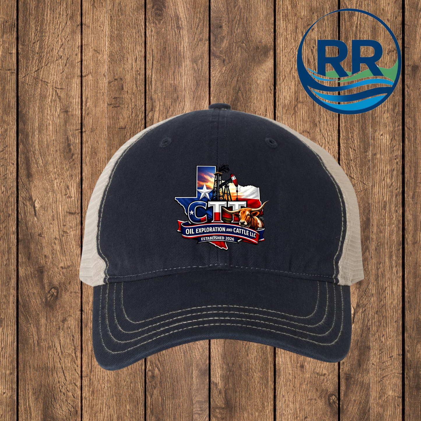 CTT Oil Exploration and Cattle LLC, Hat: Navy/ Khaki