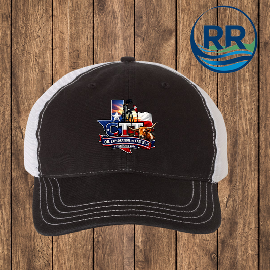 CTT Oil Exploration and Cattle LLC, Hat: Black/White