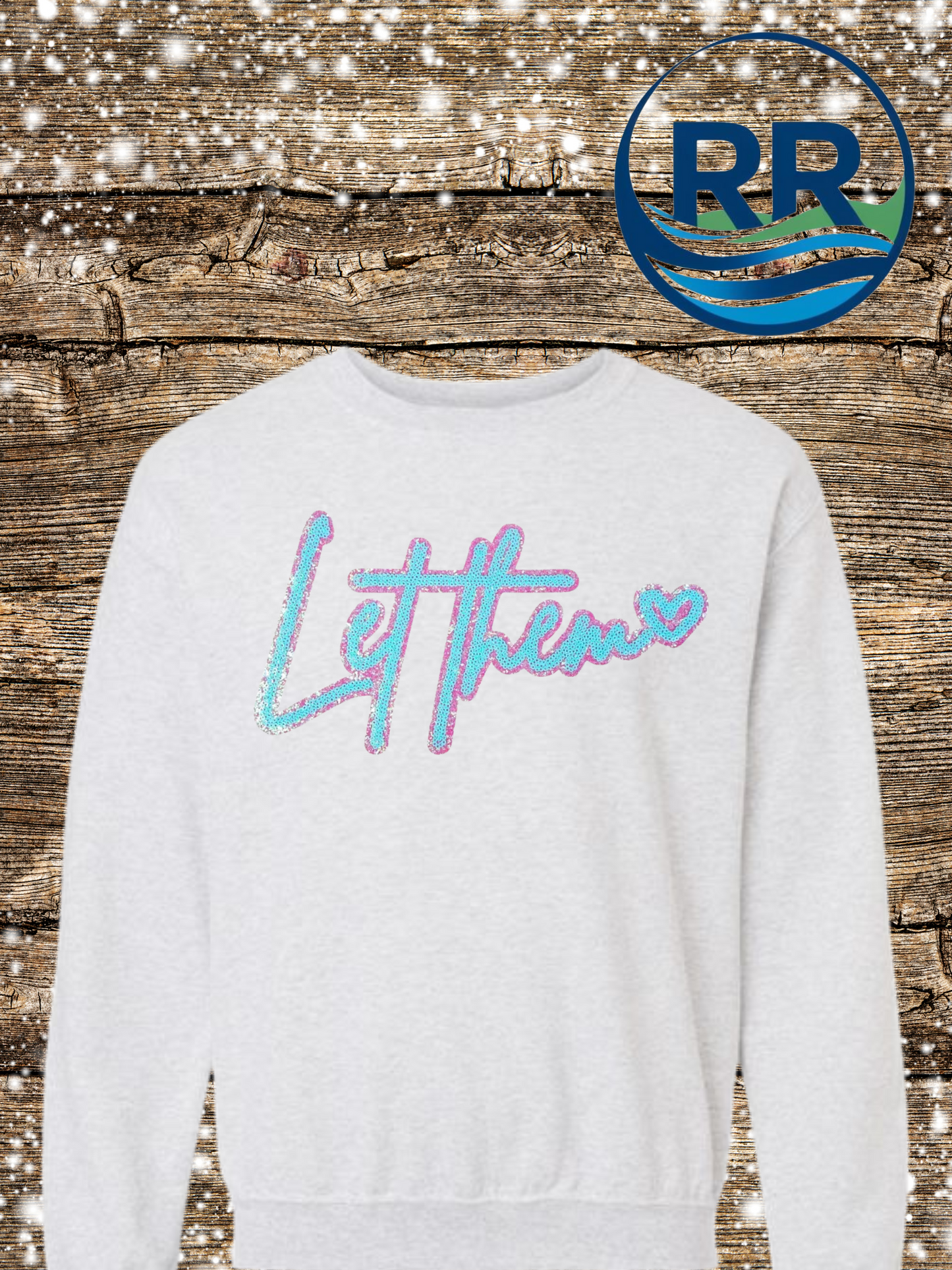 Let Them Sequin Patch- Crewneck