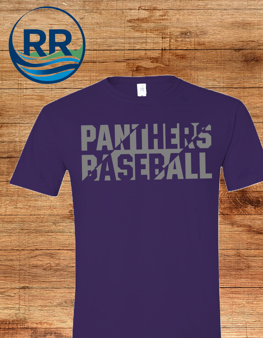 Gray Geometric Panther Baseball Performance T