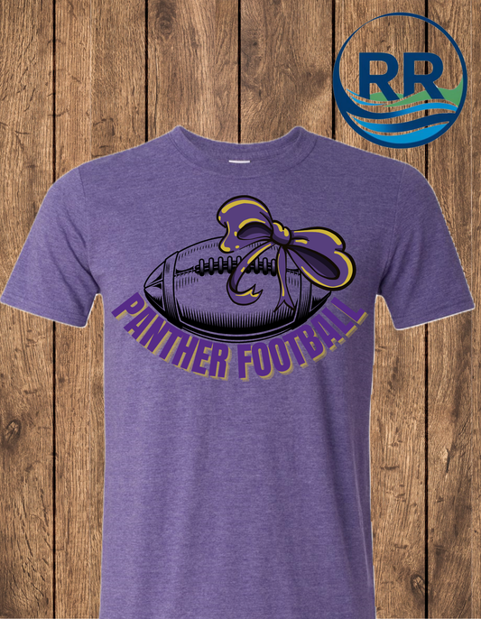 Panther Football Comfort Colors T-Shirt Purple