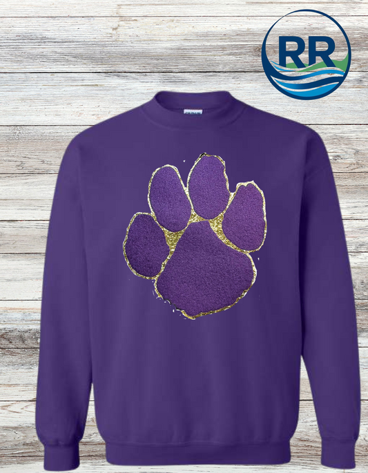 Tiger Paw Patch Crewneck Purple